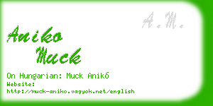 aniko muck business card
